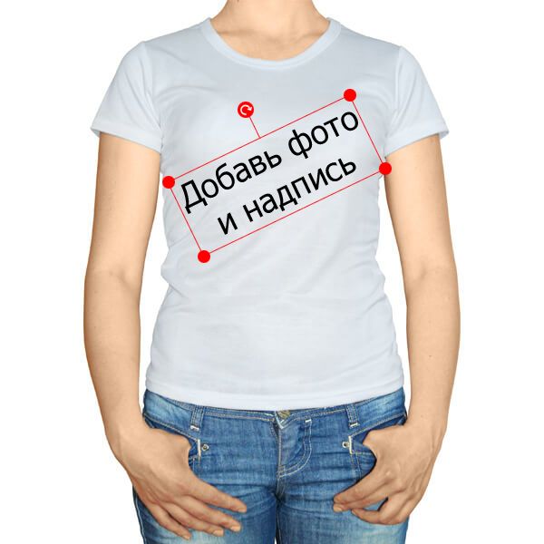 Печать на женской футболке