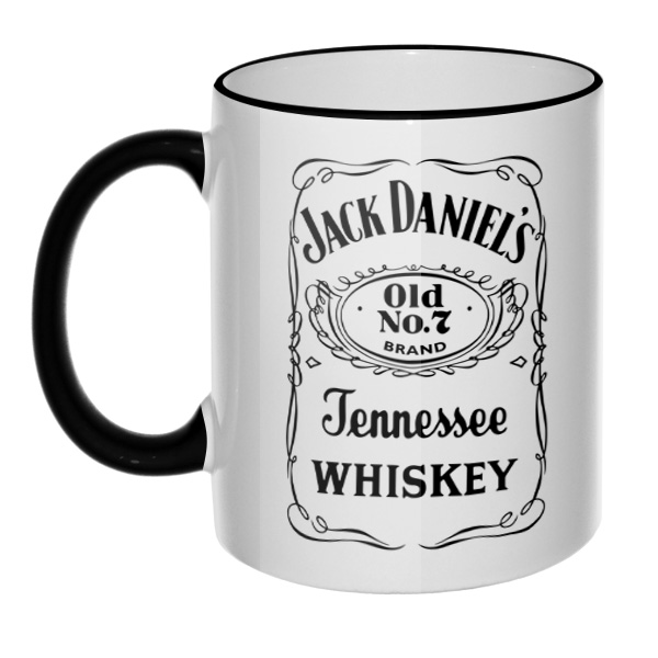 Кружка Jack Daniel's (цветной ободок и ручка)