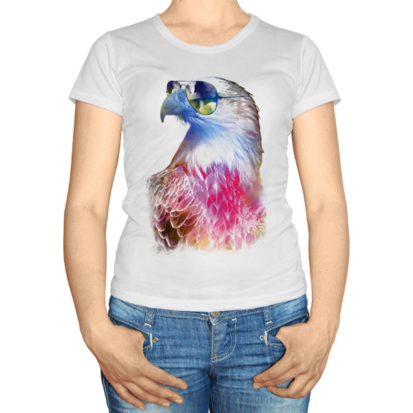 Женская футболка Орёл в очках