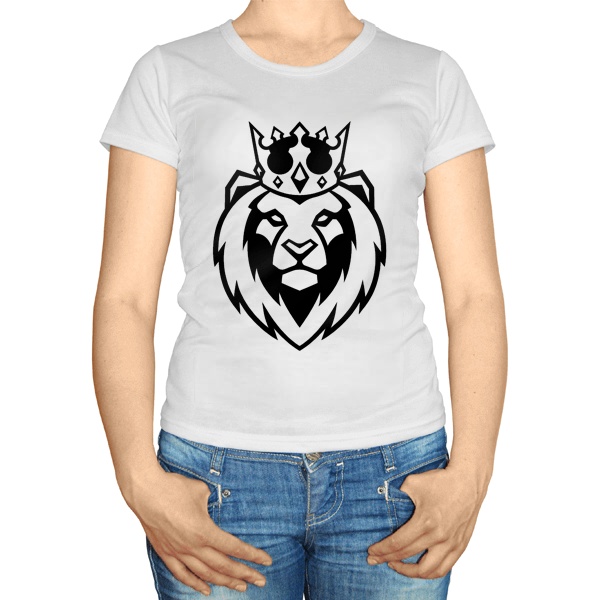 Женская футболка Лев в короне