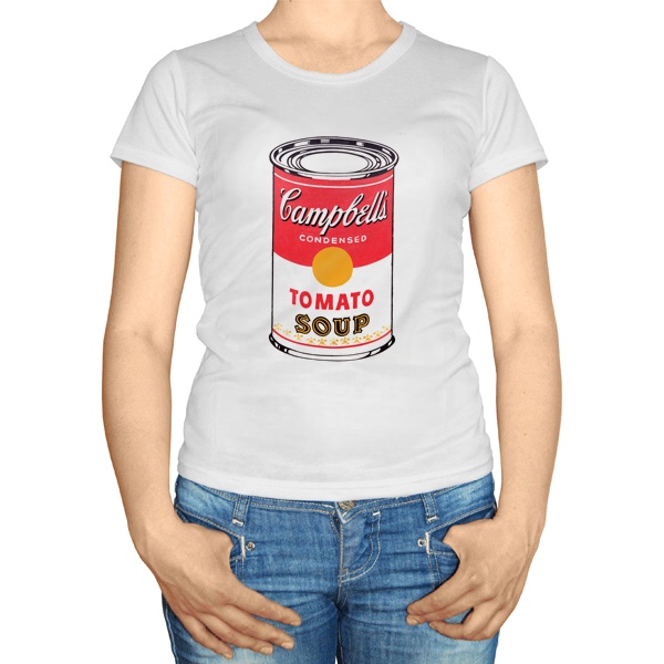 Женская футболка Банка супа Энди Уорхола