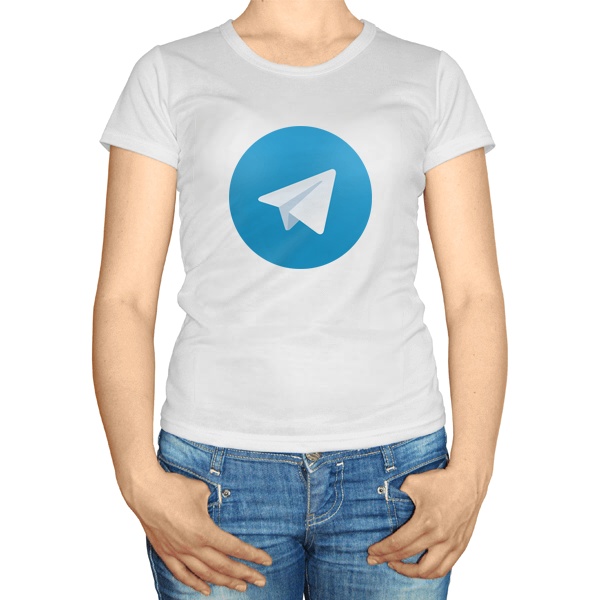 Женская футболка Telegram