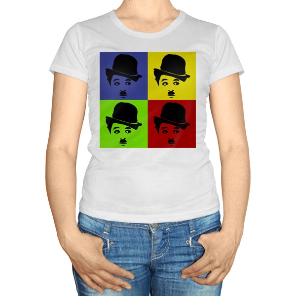 Женская футболка Чарли Чаплин