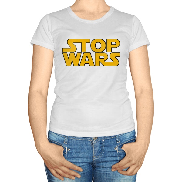 Женская футболка Stop Wars