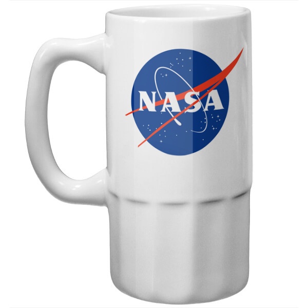 Пивная кружка НАСА, цвет белый