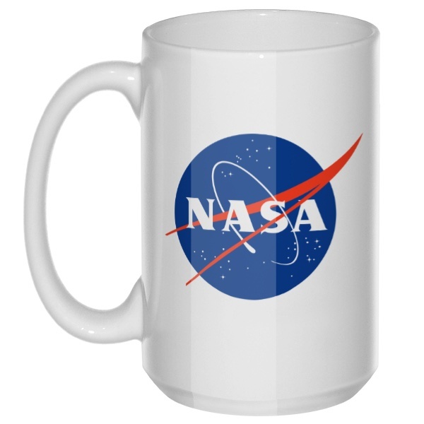 NASA, большая кружка с круглой ручкой, цвет белый