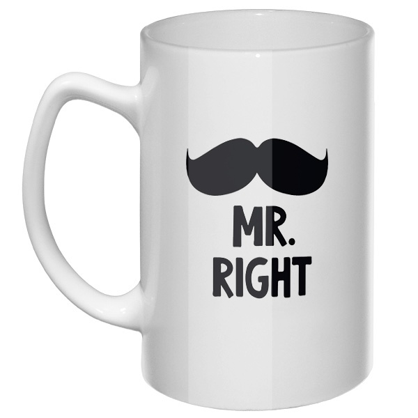 Большая кружка Mr Right, Mrs always Right