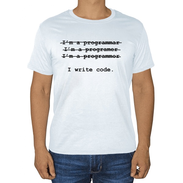 Белая футболка Я программист
