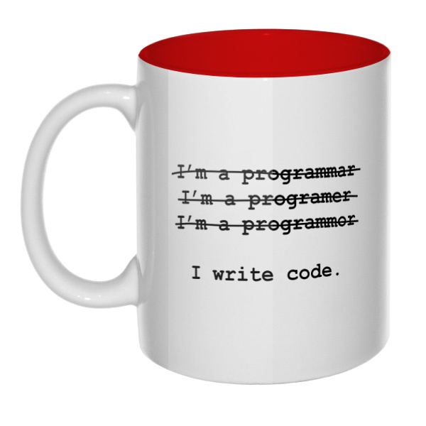 Я программист, кружка цветная внутри