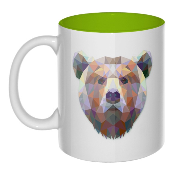 Русский медведь, кружка цветная внутри 