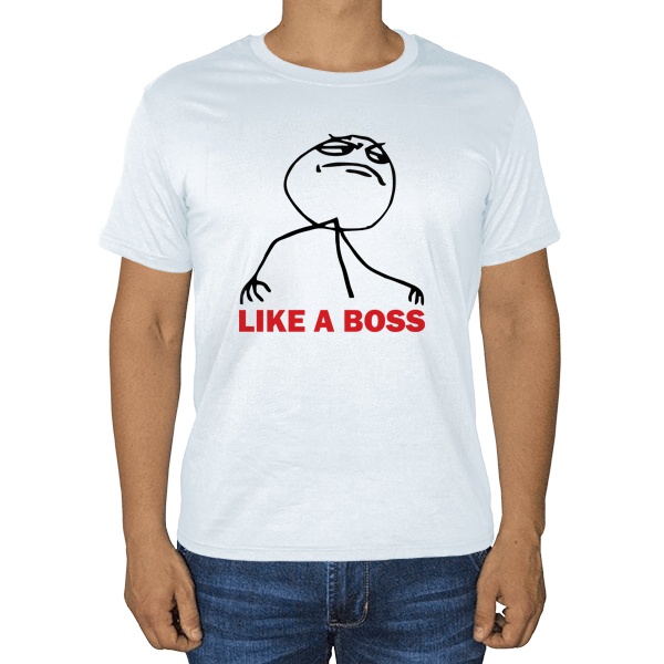 Белая футболка Like a boss