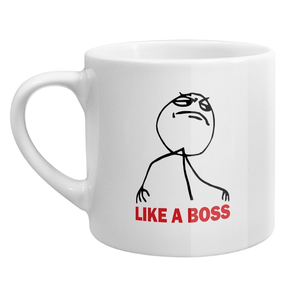 Кофейная чашка Like a boss, цвет белый