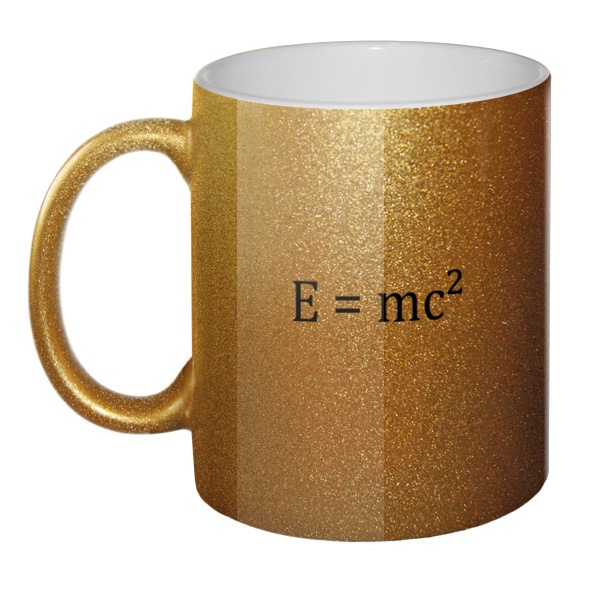 Кружка блестящая E=mc²