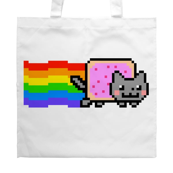 Белая сумка Nyan Cat