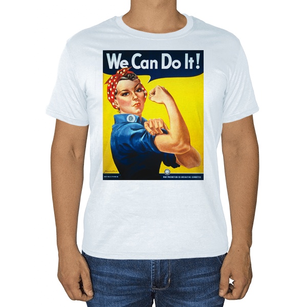 Белая футболка We can do it!