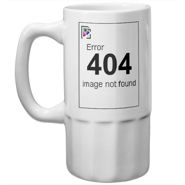 Пивная кружка Error 404, цвет белый