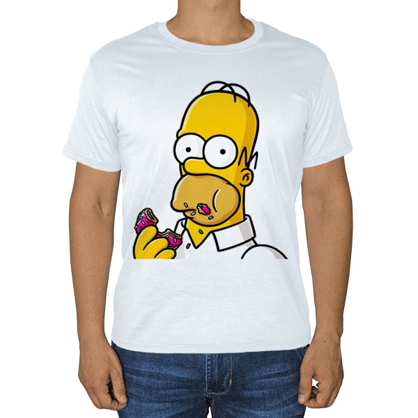Белая футболка Гомер Симпсон