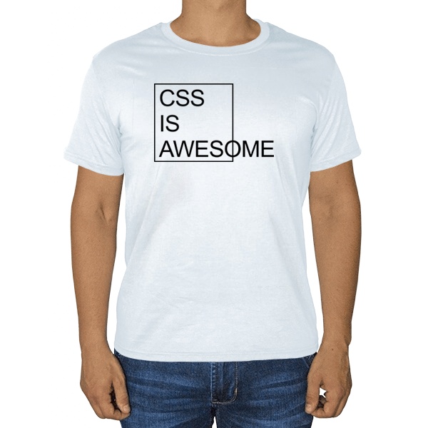 CSS is awesome, белая футболка