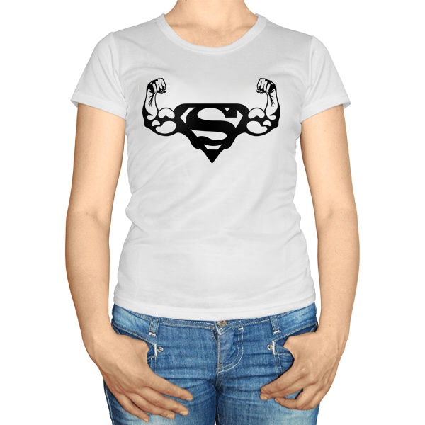 Женская футболка Супер-качок