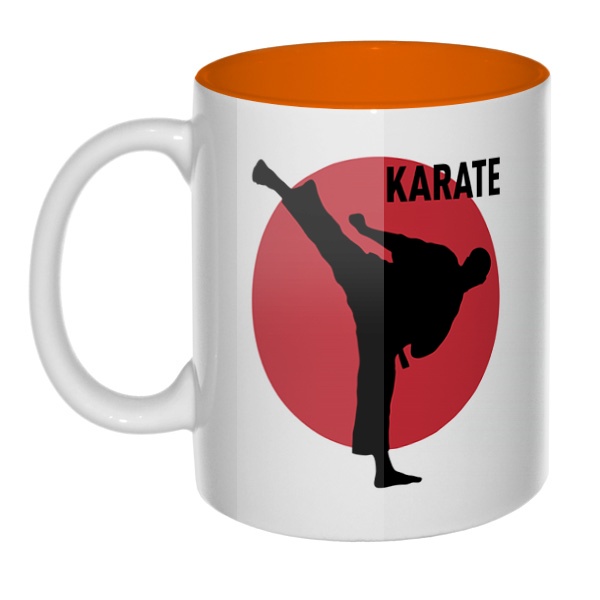 Karate, кружка цветная внутри , цвет оранжевый