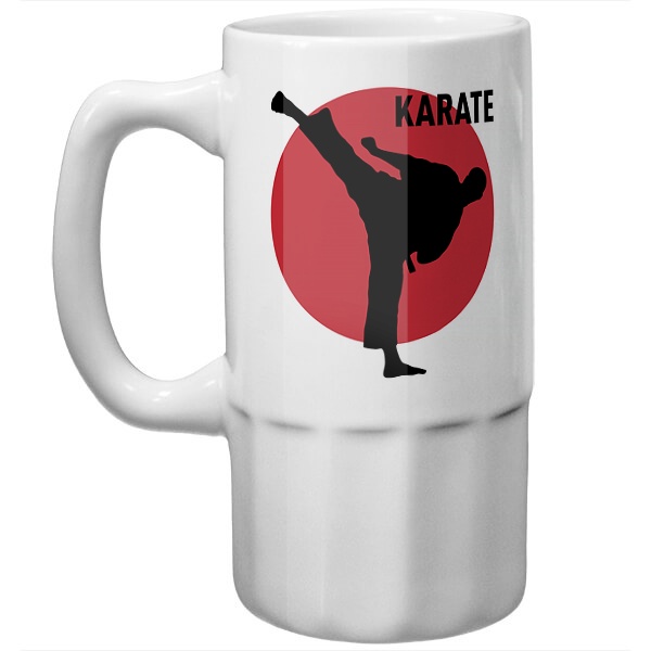 Пивная кружка Karate, цвет белый