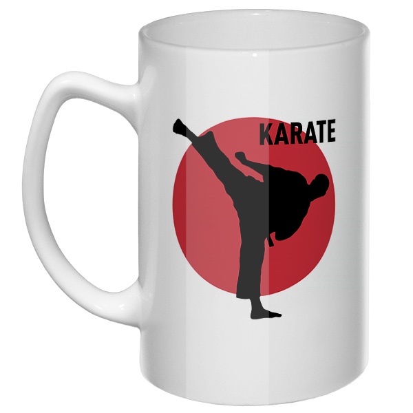 Большая кружка Karate, цвет белый