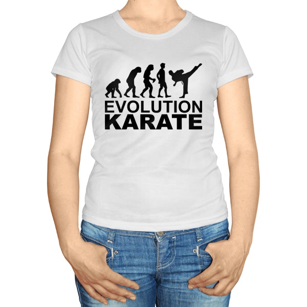 Женская футболка Эволюция карате