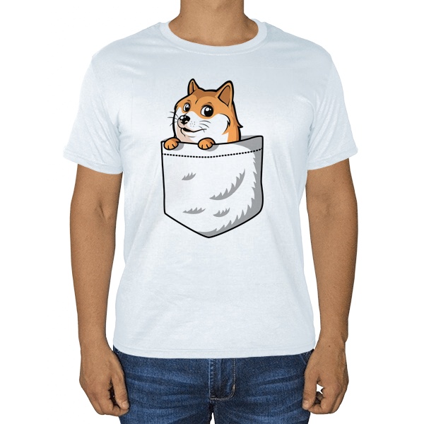 Белая футболка Собакен (Wow Doge)