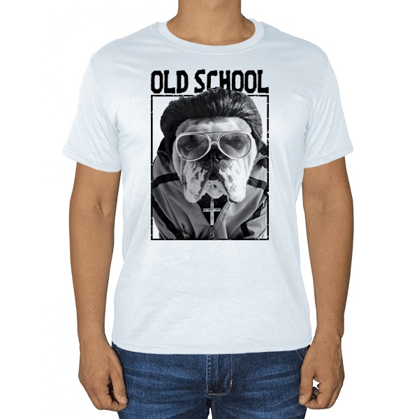 Old school, белая футболка