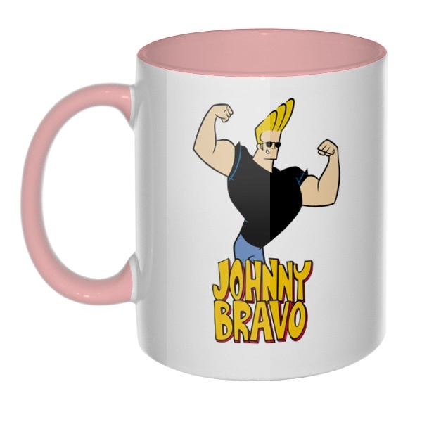 Кружка Johnny Bravo цветная внутри и ручка