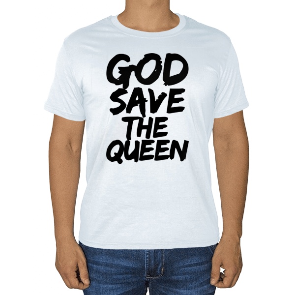 Белая футболка God Save the Queen, цвет белый