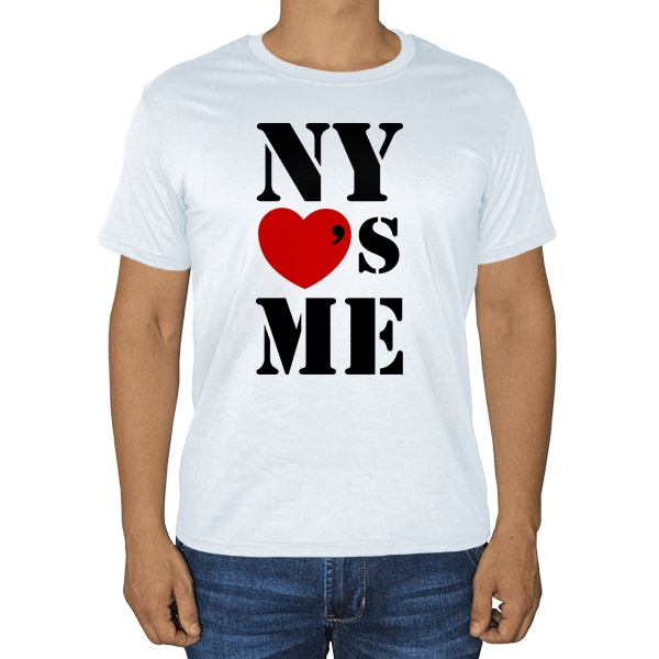NY loves me, белая футболка